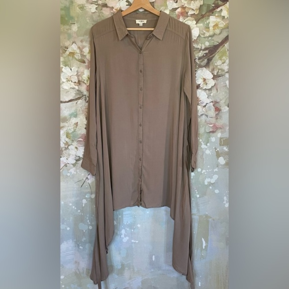 Umgee Brown High-Low Tunic Top - Picture 3 of 11
